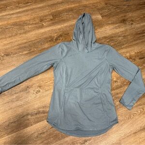 RBX Women's Heather Green Striped Hooded Long-Sleeve Pullover